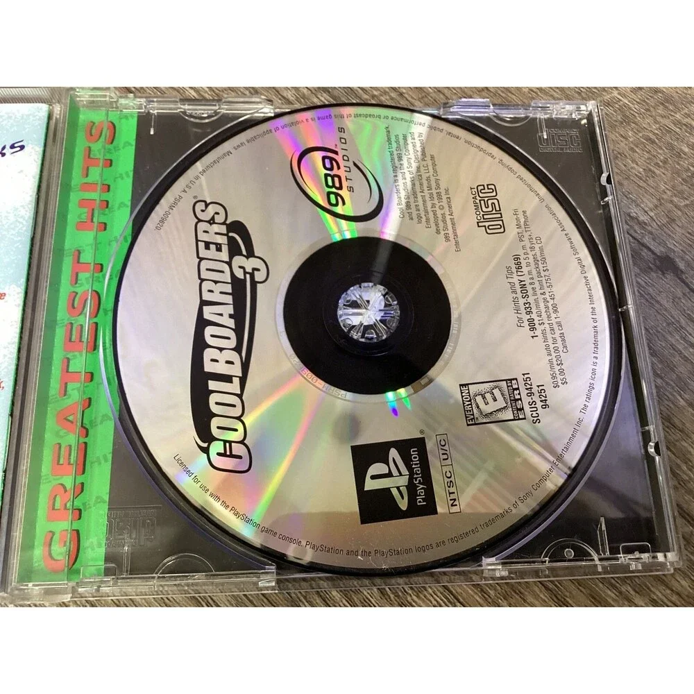 Cool Boarders 3 PS1 PlayStation 1 Greatest Hits